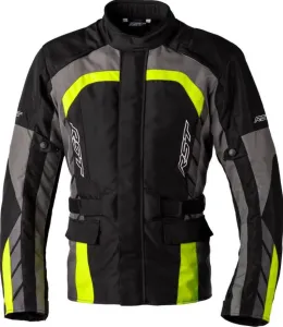 RST Alpha 5 Ce Mens Textile Schwarz Grau Neon Gelb Jacke Größe 44