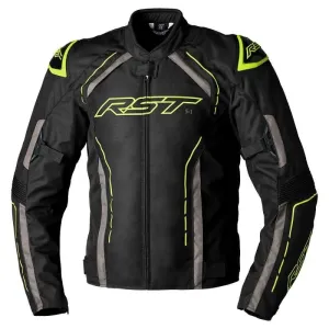 RST S-1 Ce Mens Textile Schwarz Grau Flo Gelb Jacke Größe 40