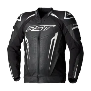 RST Tractech Evo 5 Leather Jacket Black White Black Größe 58