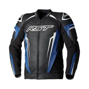 RST Tractech Evo 5 Leather Jacket Blue Black White Größe 50