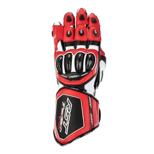RST Tractech Evo 4 Ce Mens Glove Rot Schwarz Weiß Handschuhe Größe 8