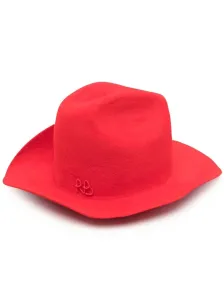 RUSLAN BAGINSKIY - Wide Brim Monogram-embellished Felt Hat