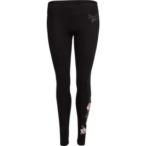 Russell Athletic FLORAL LEGGINGS Damen-Leggings, schwarz, veľkosť S
