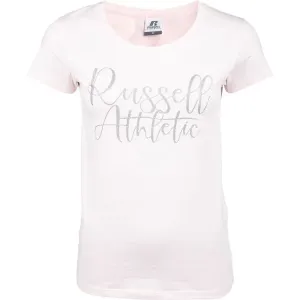 Russell Athletic CREWNECK WOMEN T-SHIRT Damenshirt, rosa, größe