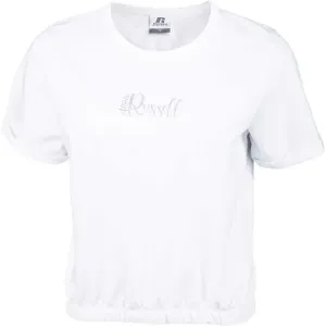 Russell Athletic CROPPED TOP Damenshirt, weiß, veľkosť M