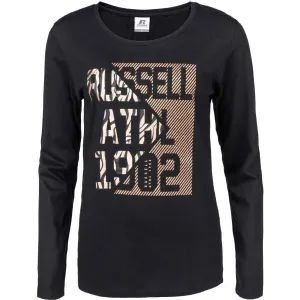 Russell Athletic L/S CREWNECK TEE SHIRT Damenshirt, schwarz, veľkosť S