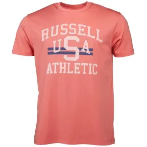 Russell Athletic T-SHIRT M Herrenshirt, lachsfarben, größe #1192799