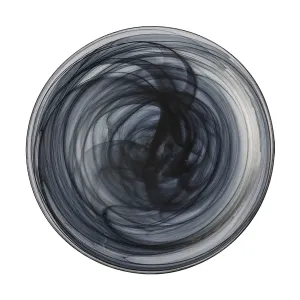 Teller flach schwarz 28 cm - Elements Glas