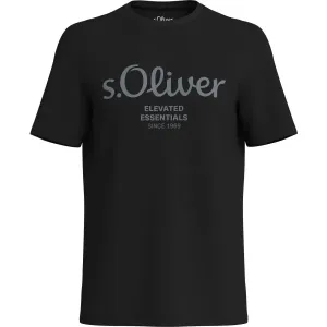 s.Oliver LOGO T-NOOS Herren T-Shirt, schwarz, veľkosť M
