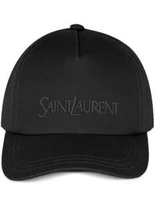 SAINT LAURENT - Embroidered Logo Cotton Cap