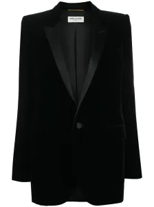 SAINT LAURENT - Single-breasted Velvet Tuxedo Jacket