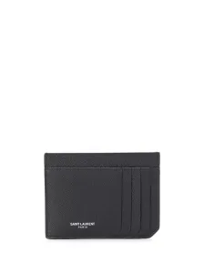 SAINT LAURENT - Leather Logo Credit Card Case