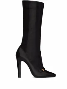 SAINT LAURENT - Priscilla Leather Heel Boots #205584