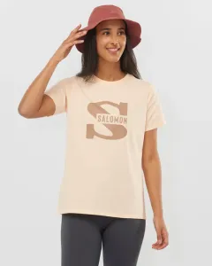 Salomon Outlife Big Logo T-Shirt Beige #974271
