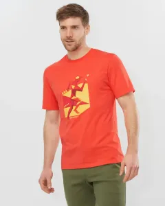 Salomon Outlife Graphic Geo Runner T-Shirt Rot #974286