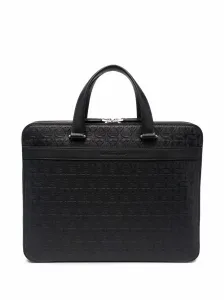 SALVATORE FERRAGAMO - Gancini Leather Business Bag #208084