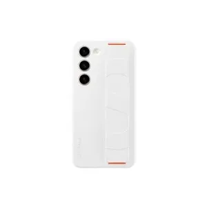 Samsung Galaxy S23 Silikon Back Cover mit Schlaufe - Weiß