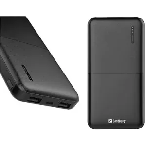 Sandberg Saver Powerbank 10000 mAh - 2 x USB-A - schwarz