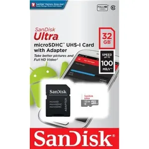 SanDisk microSDHC Ultra Lite 32 GB + SD-Adapter