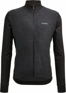Santini Colore Puro Long Sleeve Thermal Jersey Nero 3XL Jacket