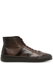 SANTONI SPORT - Leather High Sneaker