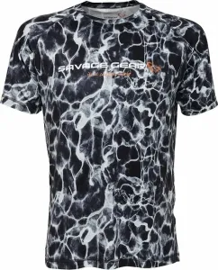 Savage Gear Angelshirt Night UV T-Shirt Black Waterprint 2XL