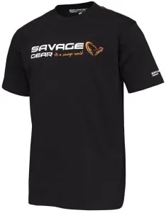 Savage Gear Angelshirt Signature Logo T-Shirt Black Ink L