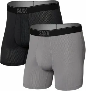 SAXX Quest 2-Pack Boxer Brief Black/Dark Charcoal II L Fitness Unterwäsche