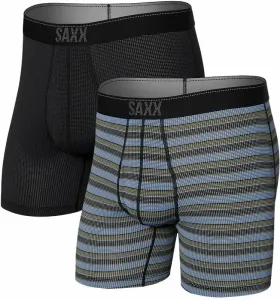 SAXX Quest 2-Pack Boxer Brief Sunrise Stripe/Black II XL Fitness Unterwäsche