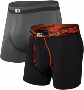 SAXX Sport Mesh 2-Pack Boxer Brief Black Digi Dna/Graphite L Fitness Unterwäsche