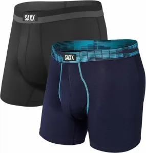 SAXX Sport Mesh 2-Pack Boxer Brief Navy Digi Dna/Black XL Fitness Unterwäsche