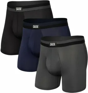 SAXX Sport Mesh 3-Pack Boxer Brief Black/Navy/Graphite 2XL Fitness Unterwäsche