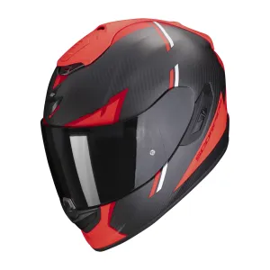 Scorpion Exo-1400 Evo Carbon Air Kendal Matt Black-Red Integralhelm Größe 2XL