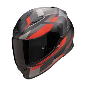 Scorpion EXO-491 Abilis Matt Black Silver Red Full Face Helmet Größe XL