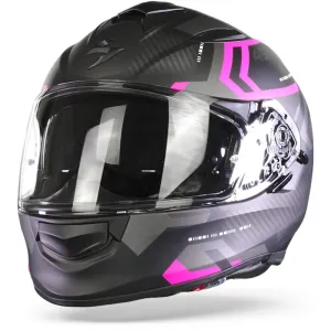Scorpion EXO-491 Spin Matt Black Pink Full Face Helmet S