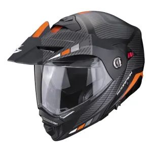 Scorpion ADX-2 Camino Matt Black-Silver-Orange Adventure Helmet S