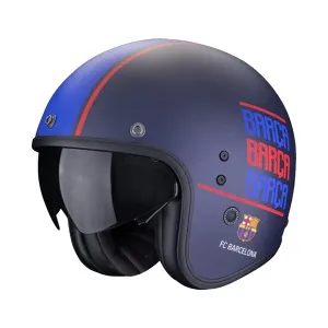 Scorpion Belfast Evo FC Barcelona Blue Matt Jet Helmet Größe 2XL