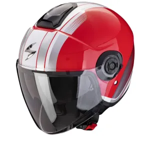 Scorpion Exo-City II Vel Red White Jet Helmet Größe M
