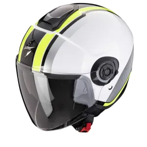 Scorpion Exo-City II Vel White Neon Yellow Jet Helmet Größe 2XL