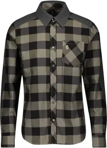 Scott Trail Flow Check L/SL Men's Shirt Dust Beige/Dark Grey 2XL Hemd