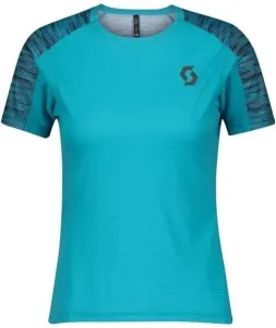 Scott Shirt Trail Run Breeze Blue/Dark Purple L Laufshirt mit Kurzarm