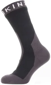 Sealskinz Waterproof Extreme Cold Weather Mid Length Sock Black/Grey/White XL Fahrradsocken