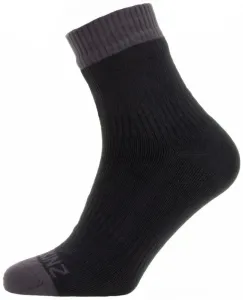 Sealskinz Waterproof Warm Weather Ankle Length Sock Black/Grey S Fahrradsocken #1391577