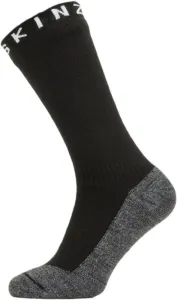 Sealskinz Waterproof Warm Weather Soft Touch Mid Length Sock Black/Grey Marl/White L Fahrradsocken