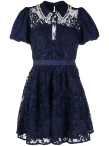 SELF PORTRAIT - Lace Diamante Collar Mini Dress #1416190
