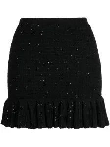 SELF PORTRAIT - Sequin Textured Knit Mini Skirt #1361962