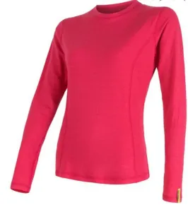 Damen Sensor Merino DF T-Shirt Langärmel pink 16200105