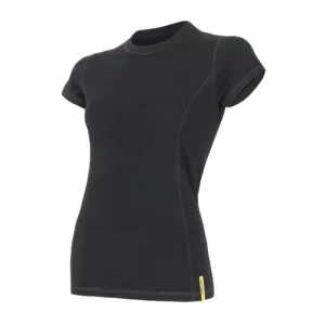 Damen T-Shirt Sensor Double Face Merino Wool black 15100017