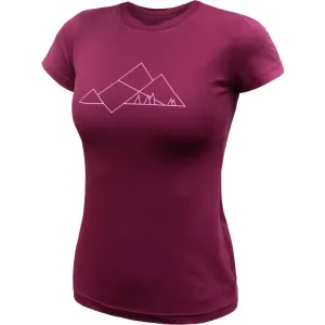 Sensor COOLMAX TECH GEO MOUNTAINS Funktions-T-Shirt für Damen, weinrot, größe