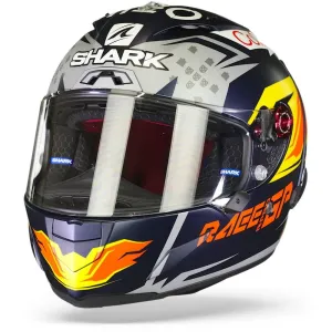 Shark Race-R Pro GP Oliveira Signature Matt Blau Silber Weiß BSW Integralhelm Größe S
